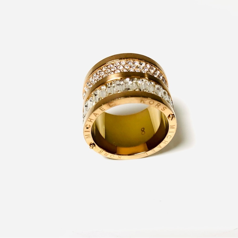 Michael Kors Pave Baguette Ring. Size 8